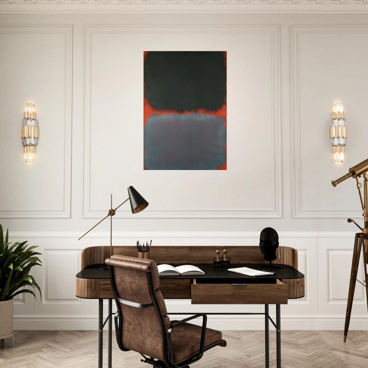 Untitled Gray, Gray on Red - 1968 Canvas | Mark Rothko Canvas | Rothko Prints