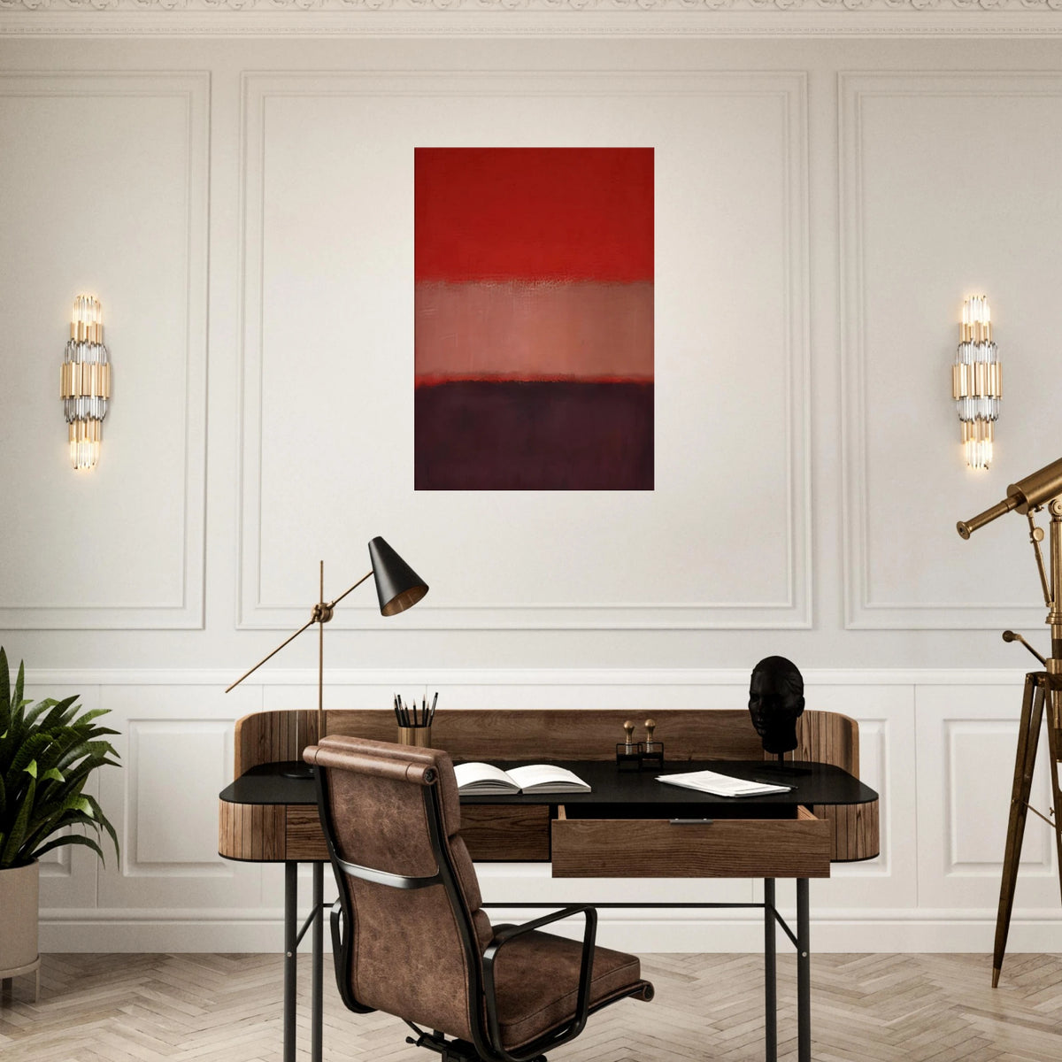 No. 46 Black, Ochre, Red Over Red - 1957 Canvas | Mark Rothko Canvas | Rothko Prints