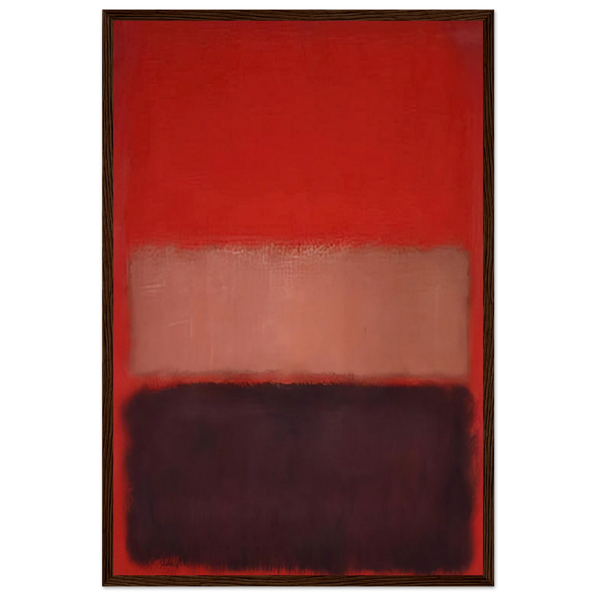 No. 46 Black, Ochre, Red Over Red - 1957 Framed Poster | Mark Rothko Framed Prints Wall Art | Rothko Prints