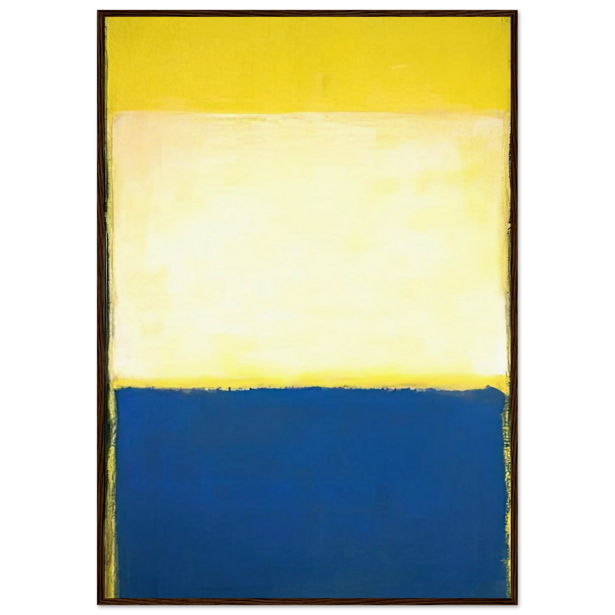 No. 6 Yellow, White, Blue Over Yellow on Gray - 1954 Framed Poster | Mark Rothko Framed Prints Wall Art | Rothko Prints