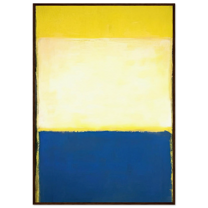 No. 6 Yellow, White, Blue Over Yellow on Gray - 1954 Framed Poster | Mark Rothko Framed Prints Wall Art | Rothko Prints