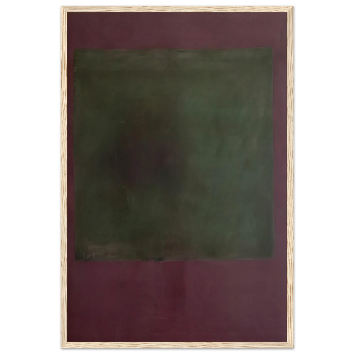 Untitled Green on Maroon - 1961 Framed Poster | Mark Rothko Framed Prints Wall Art | Rothko Prints