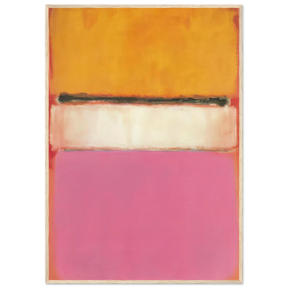 White Center Yellow, Pink and Lavender on Rose - 1950 Framed Poster | Mark Rothko Framed Prints Wall Art | Rothko Prints