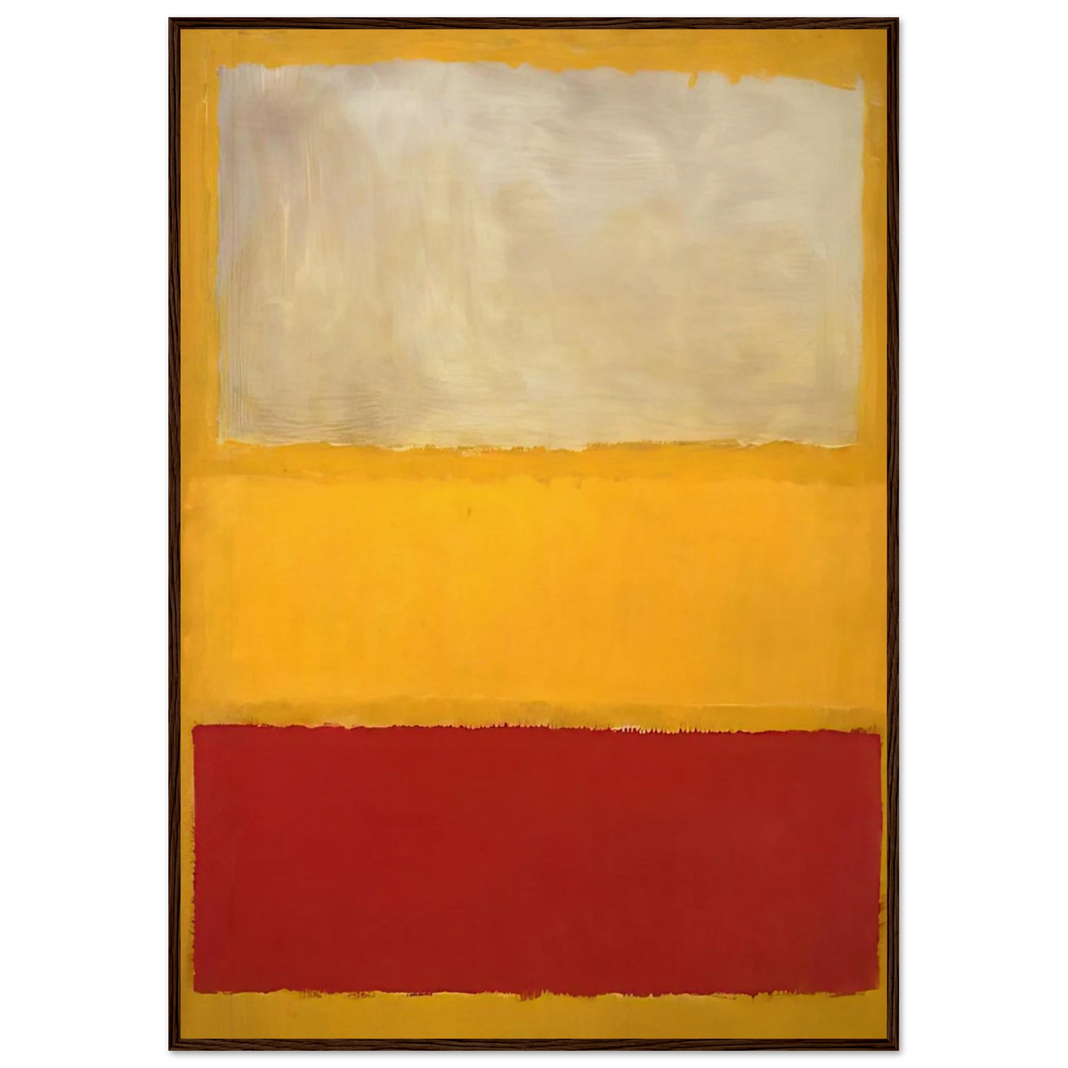 No. 13 White, Red on Yellow Framed Poster | Mark Rothko Framed Prints Wall Art | Rothko Prints