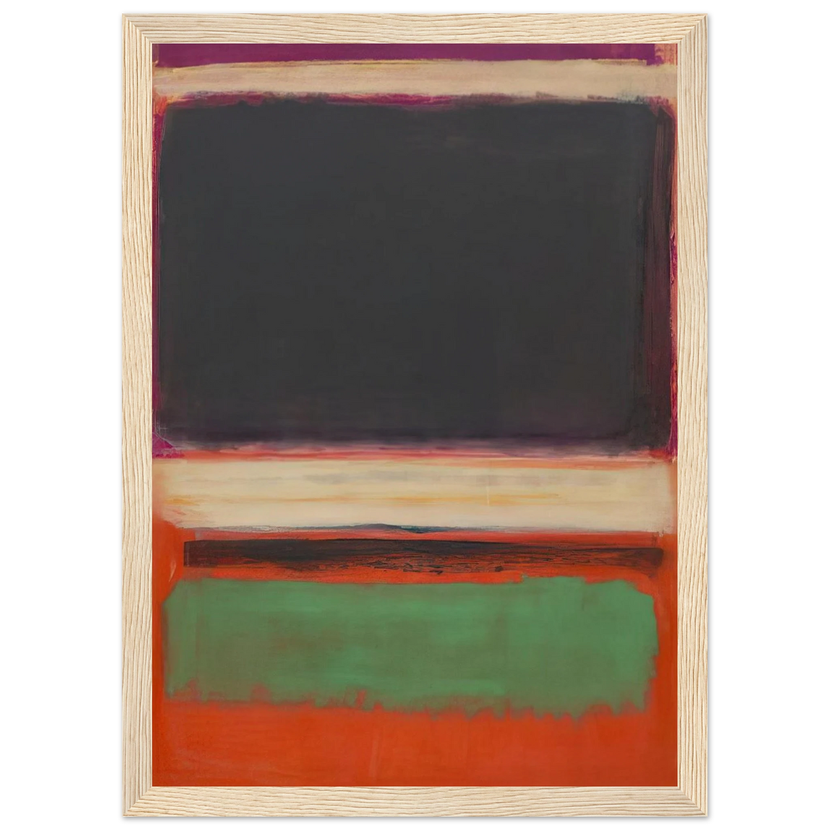 No.3No.13 Magenta, Black, Green on Orange - 1949 Framed Poster | Mark Rothko Framed Prints Wall Art | Rothko Prints