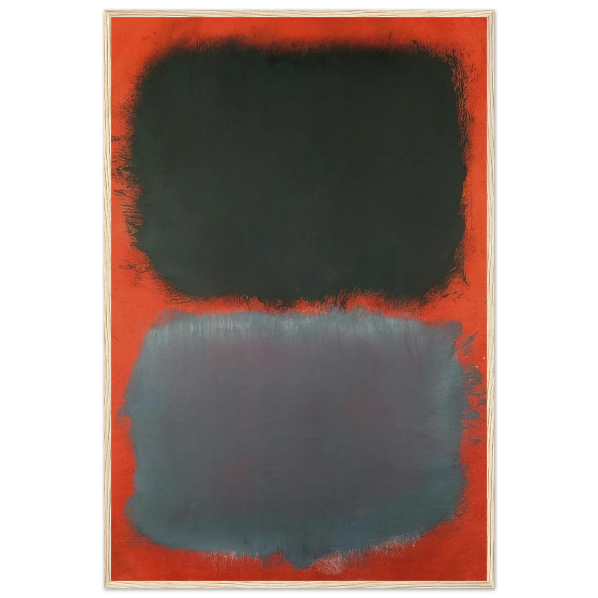 Untitled Gray, Gray on Red - 1968 Framed Poster | Mark Rothko Framed Prints Wall Art | Rothko Prints