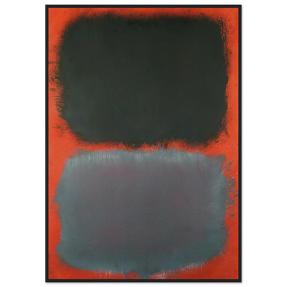 Untitled Gray, Gray on Red - 1968 Framed Poster | Mark Rothko Framed Prints Wall Art | Rothko Prints