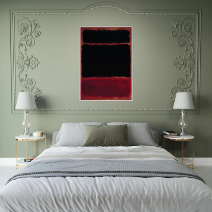 Black in Deep Red - 1957 Framed Poster | Mark Rothko Framed Prints Wall Art | Rothko Prints