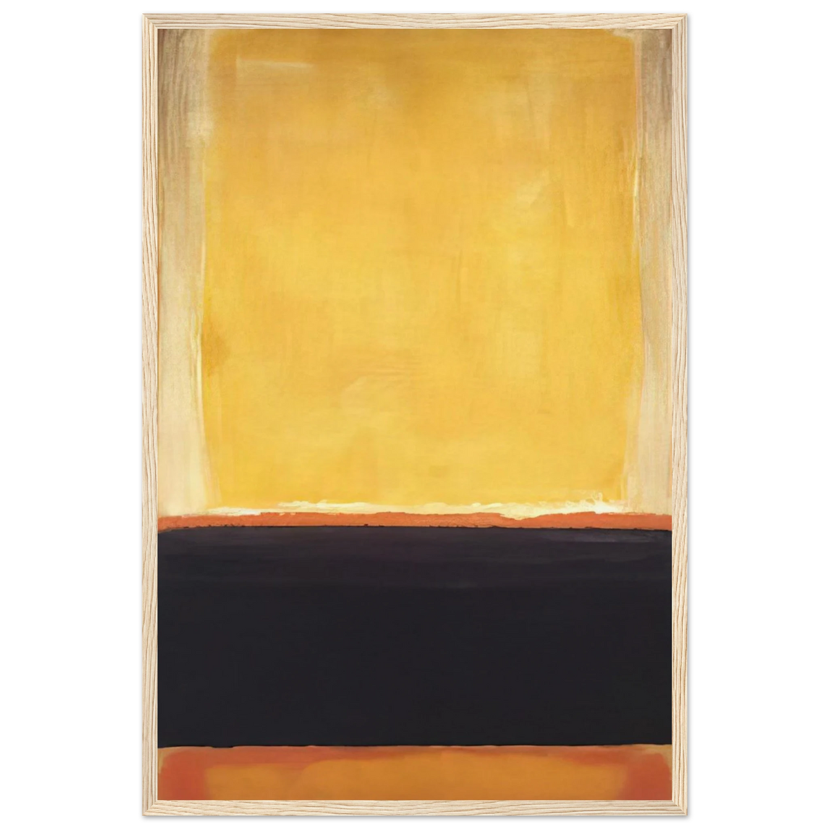 Yellow, Charcoal, Brown - 1953 Framed Poster | Mark Rothko Framed Prints Wall Art | Rothko Prints