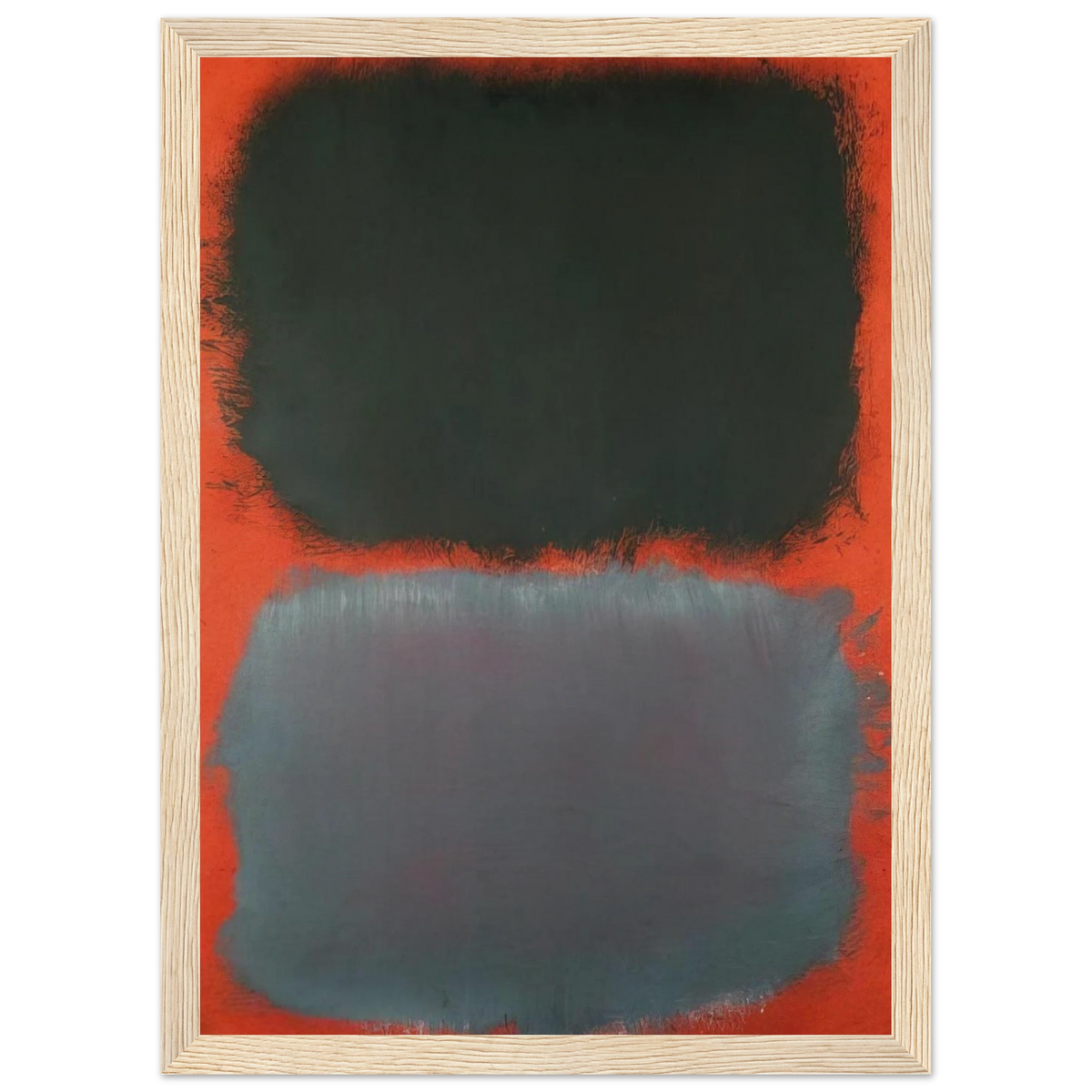 Untitled Gray, Gray on Red - 1968 Framed Poster | Mark Rothko Framed Prints Wall Art | Rothko Prints
