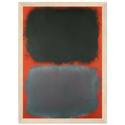 Untitled Gray, Gray on Red - 1968 Framed Poster | Mark Rothko Framed Prints Wall Art | Rothko Prints