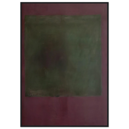 Untitled Green on Maroon - 1961 Framed Poster | Mark Rothko Framed Prints Wall Art | Rothko Prints