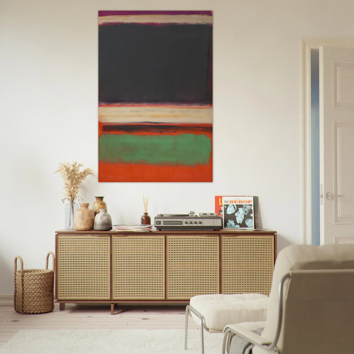 No.3No.13 Magenta, Black, Green on Orange - 1949 Poster | Mark Rothko Poster | Rothko Prints