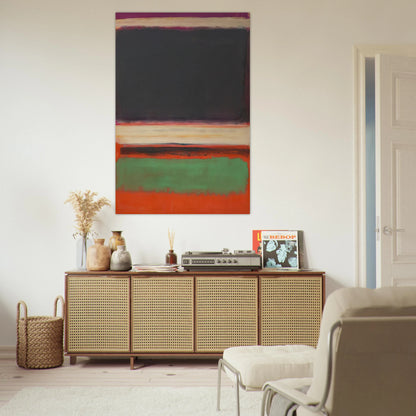 No.3No.13 Magenta, Black, Green on Orange - 1949 Poster | Mark Rothko Poster | Rothko Prints