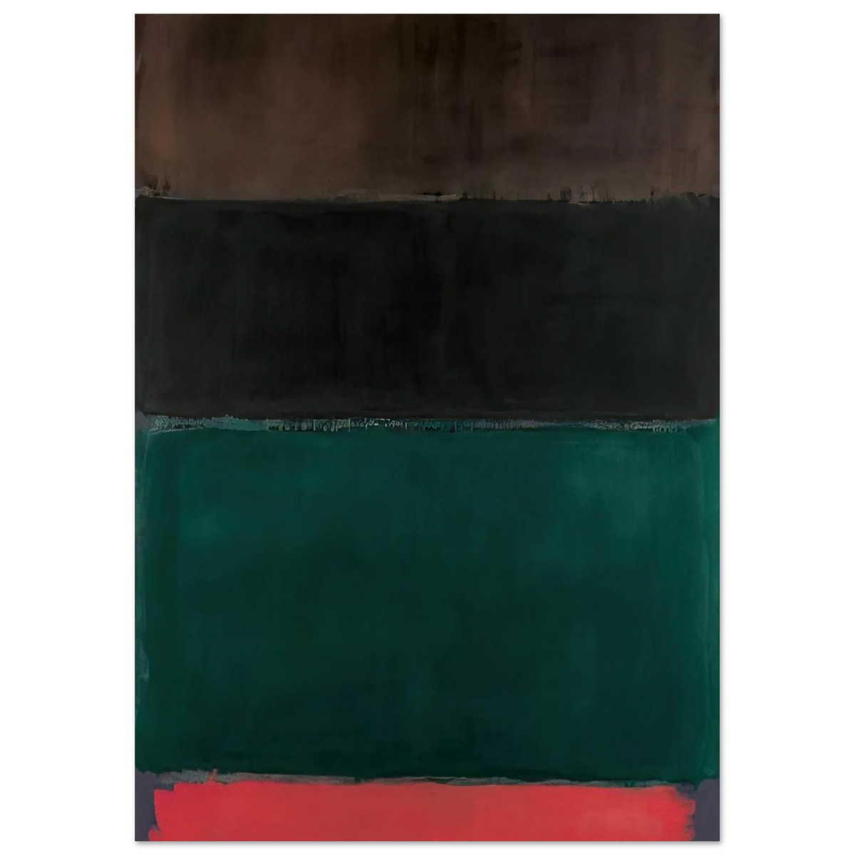 Untitled Red-Brown, Black, Green, Red - 1962 Poster | Mark Rothko Poster | Rothko Prints