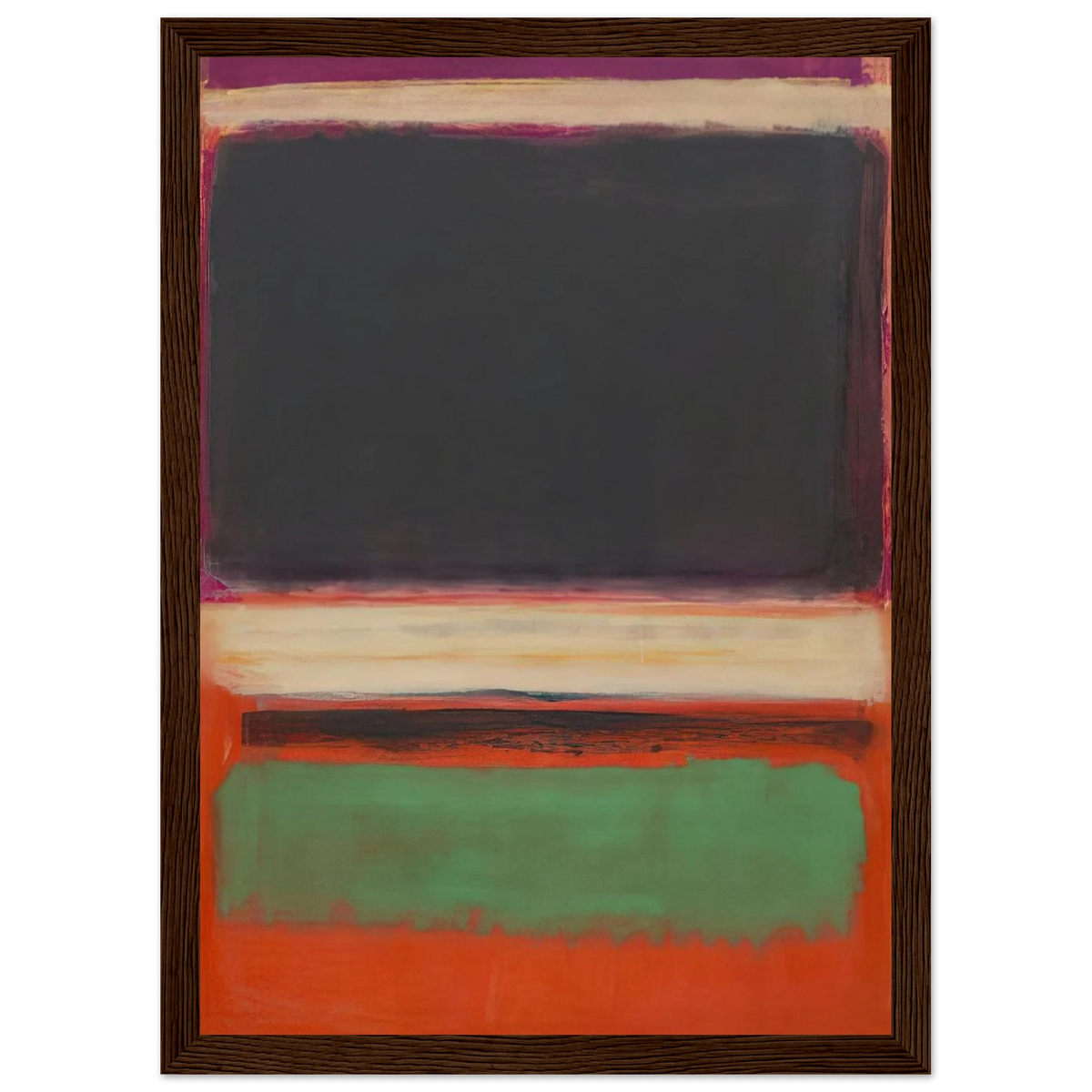 No.3No.13 Magenta, Black, Green on Orange - 1949 Framed Poster | Mark Rothko Framed Prints Wall Art | Rothko Prints