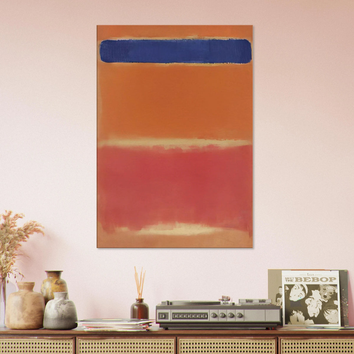 Blue Over Red - 1953 Canvas | Mark Rothko Canvas | Rothko Prints