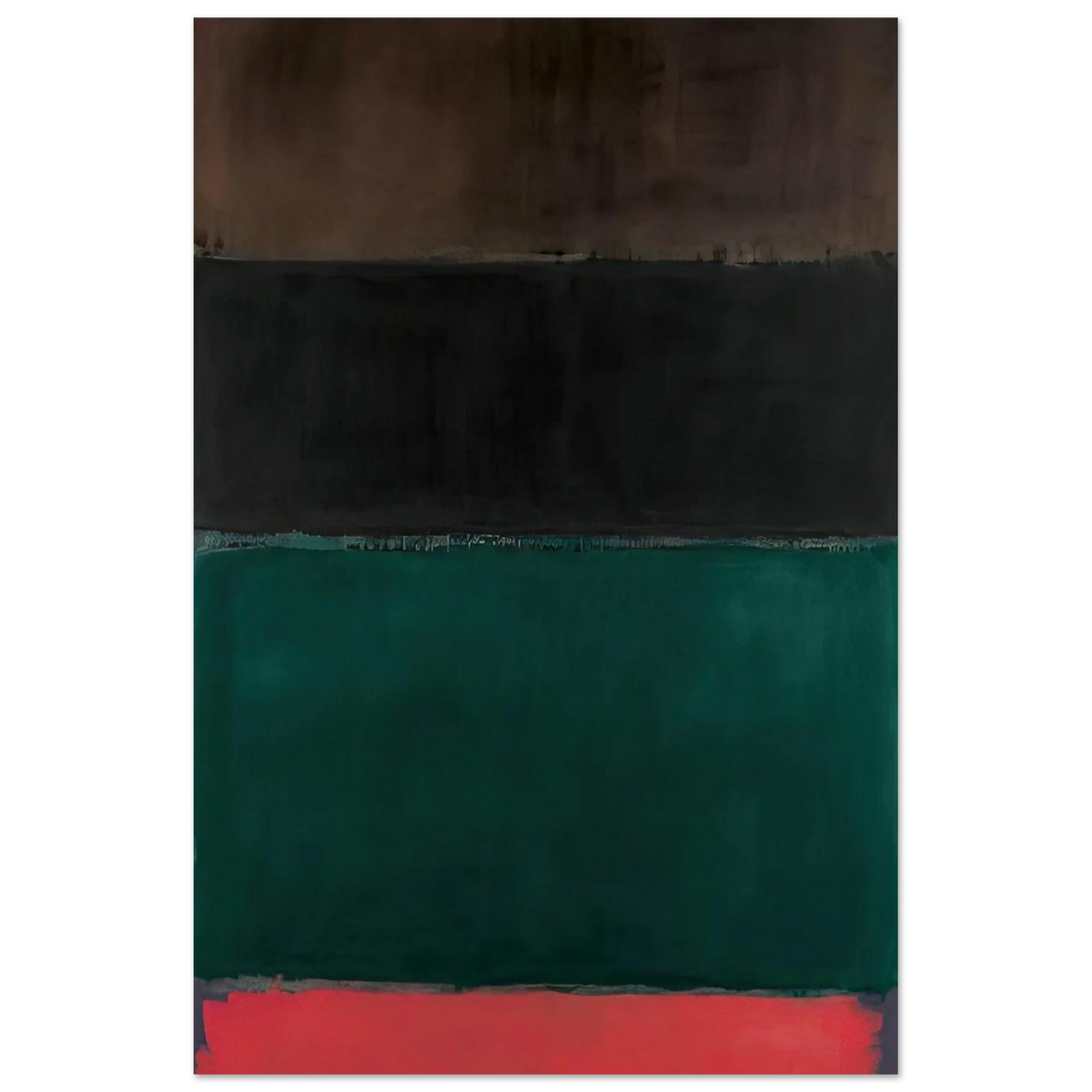 Untitled Red-Brown, Black, Green, Red - 1962 Poster | Mark Rothko Poster | Rothko Prints