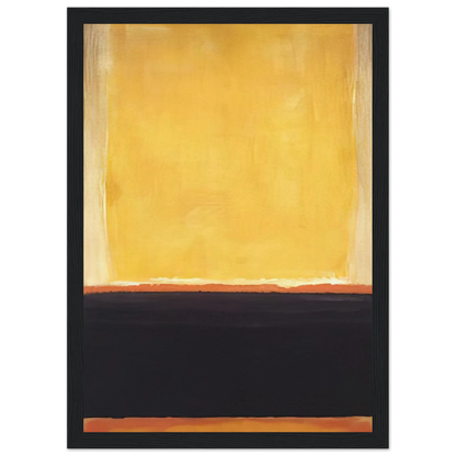 Yellow, Charcoal, Brown - 1953 Framed Poster | Mark Rothko Framed Prints Wall Art | Rothko Prints