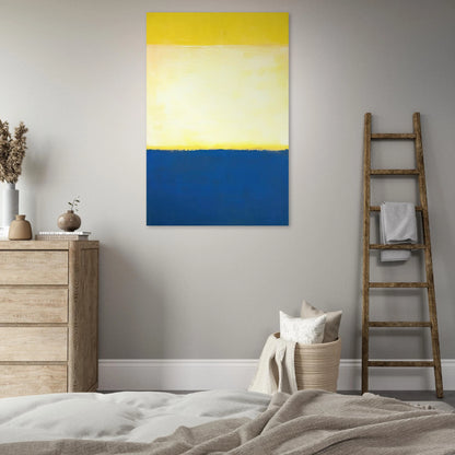 No. 6 Yellow, White, Blue Over Yellow on Gray - 1954 Poster | Mark Rothko Poster | Rothko Prints