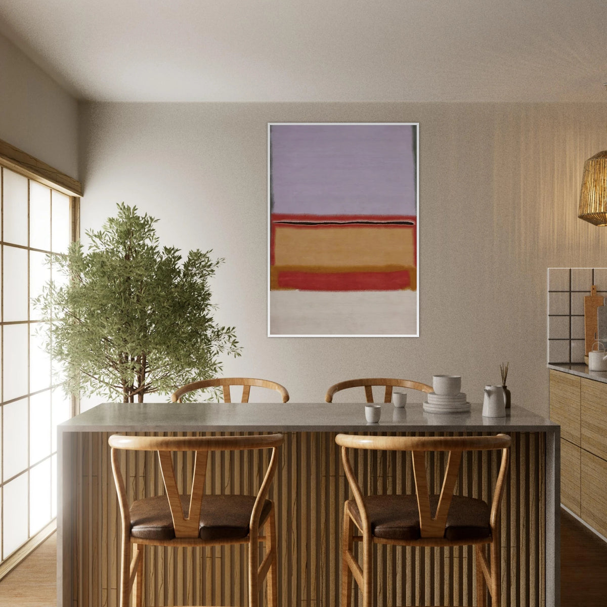 Orange over Violet - 1968 Framed Poster | Mark Rothko Framed Prints Wall Art | Rothko Prints