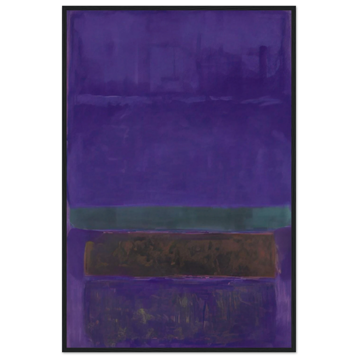 Untitled [Blue, Green, and Brown] - 1952 Framed Poster | Mark Rothko Framed Prints Wall Art | Rothko Prints