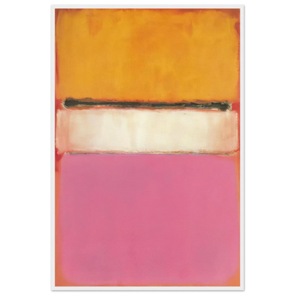 White Center Yellow, Pink and Lavender on Rose - 1950 Framed Poster | Mark Rothko Framed Prints Wall Art | Rothko Prints