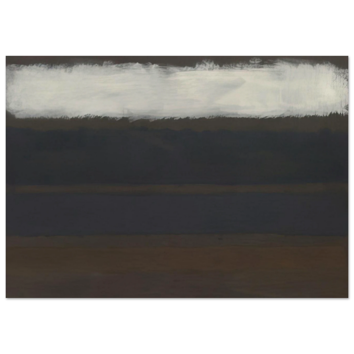 No. 14 Horizontals, White over Darks - 1961 Poster | Mark Rothko Poster | Rothko Prints