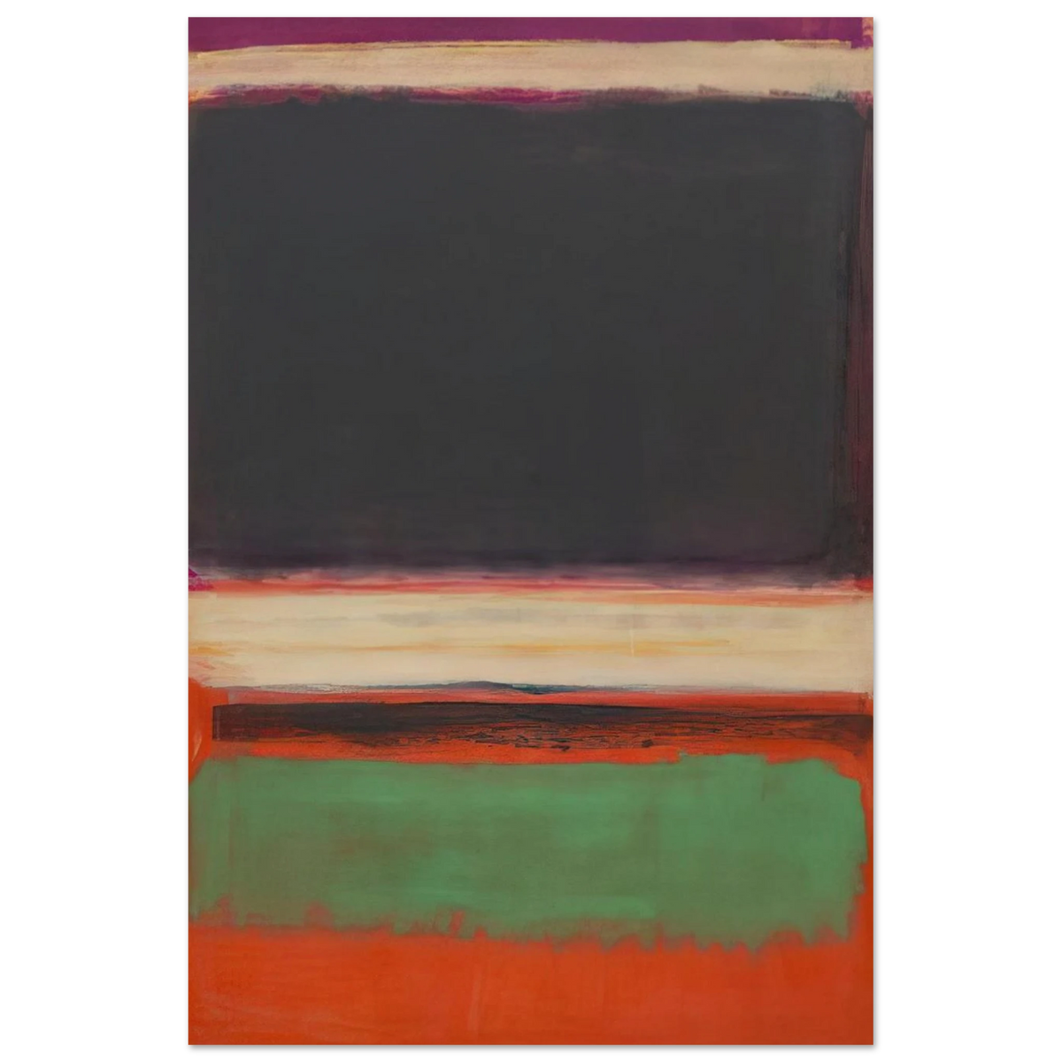 No.3No.13 Magenta, Black, Green on Orange - 1949 Poster | Mark Rothko Poster | Rothko Prints