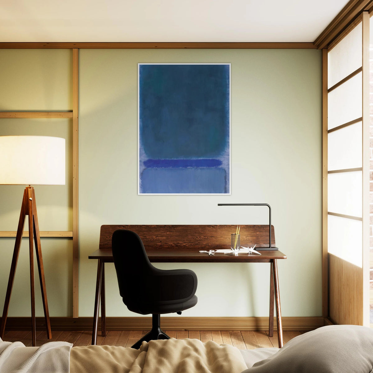 Untitled Green on Blue - 1968 Framed Poster | Mark Rothko Framed Prints Wall Art | Rothko Prints