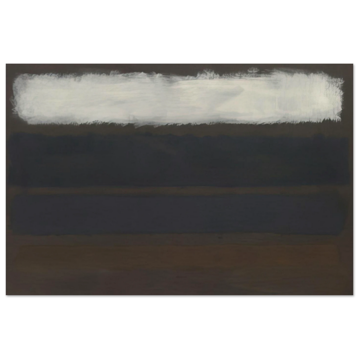 No. 14 Horizontals, White over Darks - 1961 Poster | Mark Rothko Poster | Rothko Prints