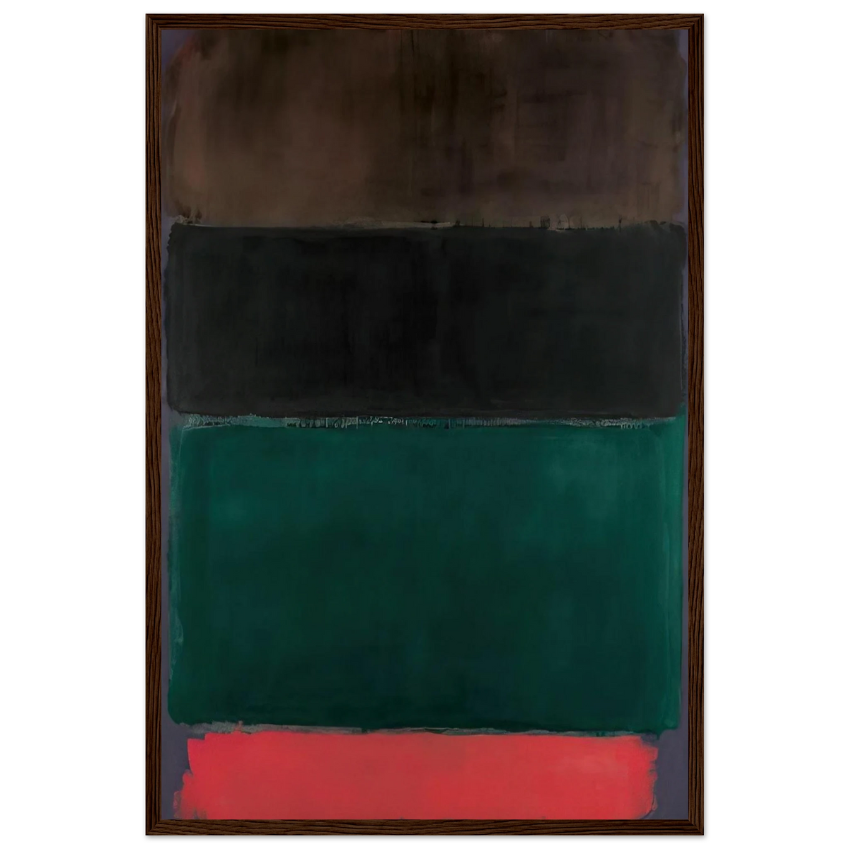 Untitled Red-Brown, Black, Green, Red - 1962 Framed Poster | Mark Rothko Framed Prints Wall Art | Rothko Prints