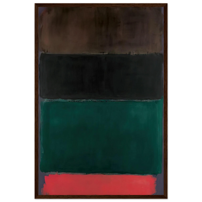 Untitled Red-Brown, Black, Green, Red - 1962 Framed Poster | Mark Rothko Framed Prints Wall Art | Rothko Prints
