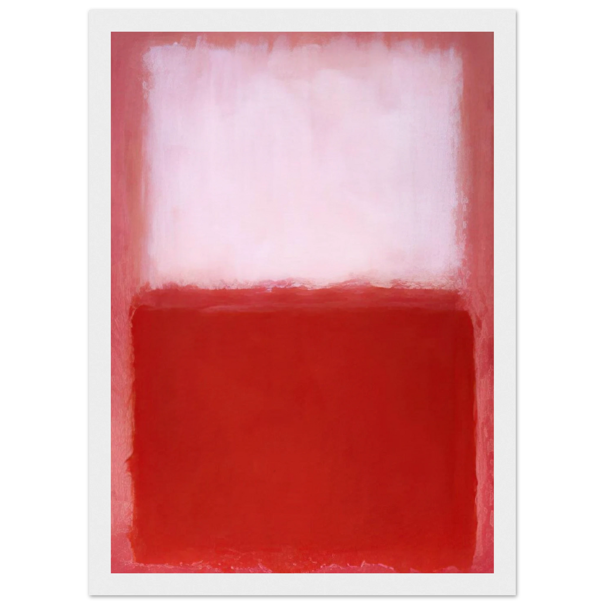 White Over Red - 1957 Framed Poster | Mark Rothko Framed Prints Wall Art | Rothko Prints