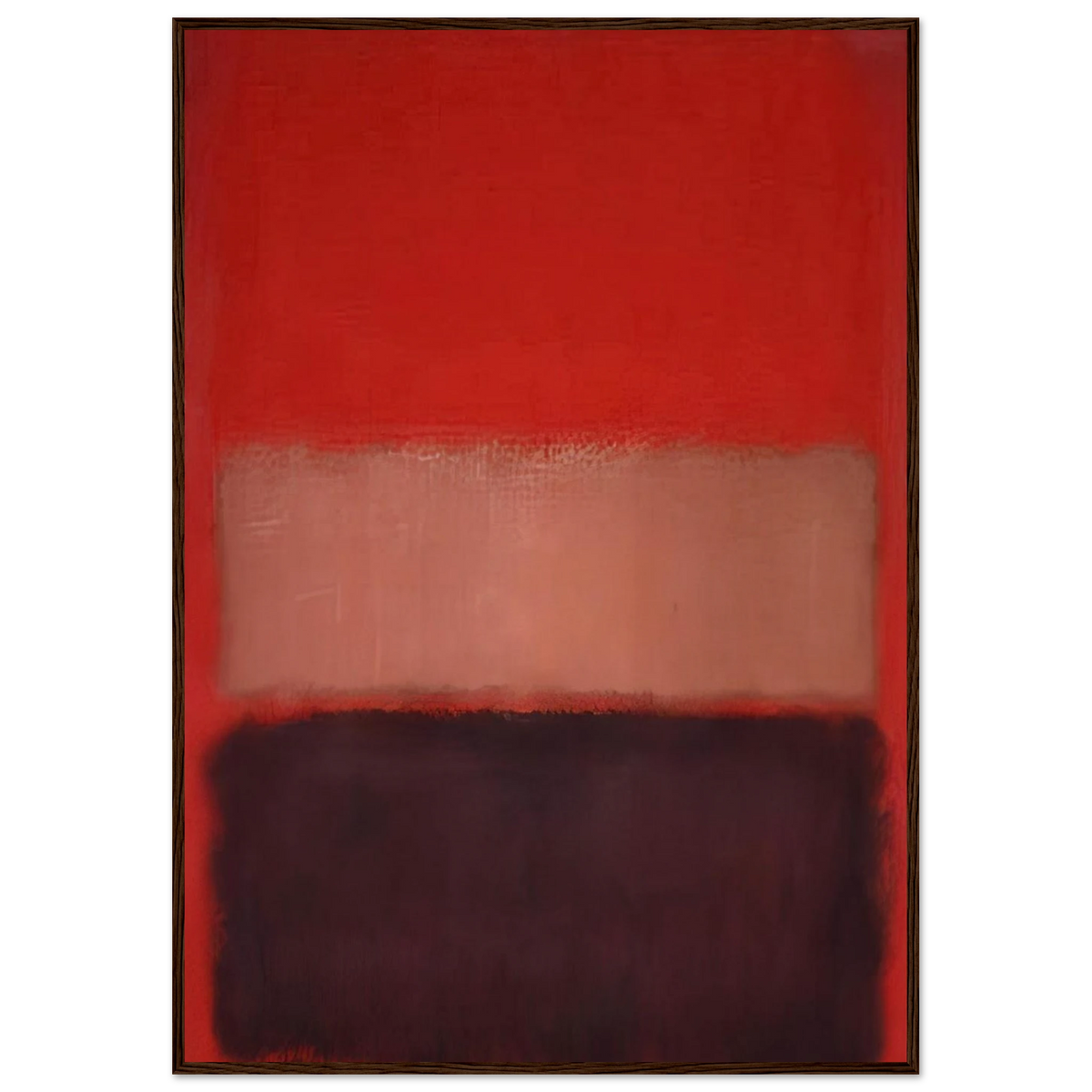 No. 46 Black, Ochre, Red Over Red - 1957 Framed Poster | Mark Rothko Framed Prints Wall Art | Rothko Prints