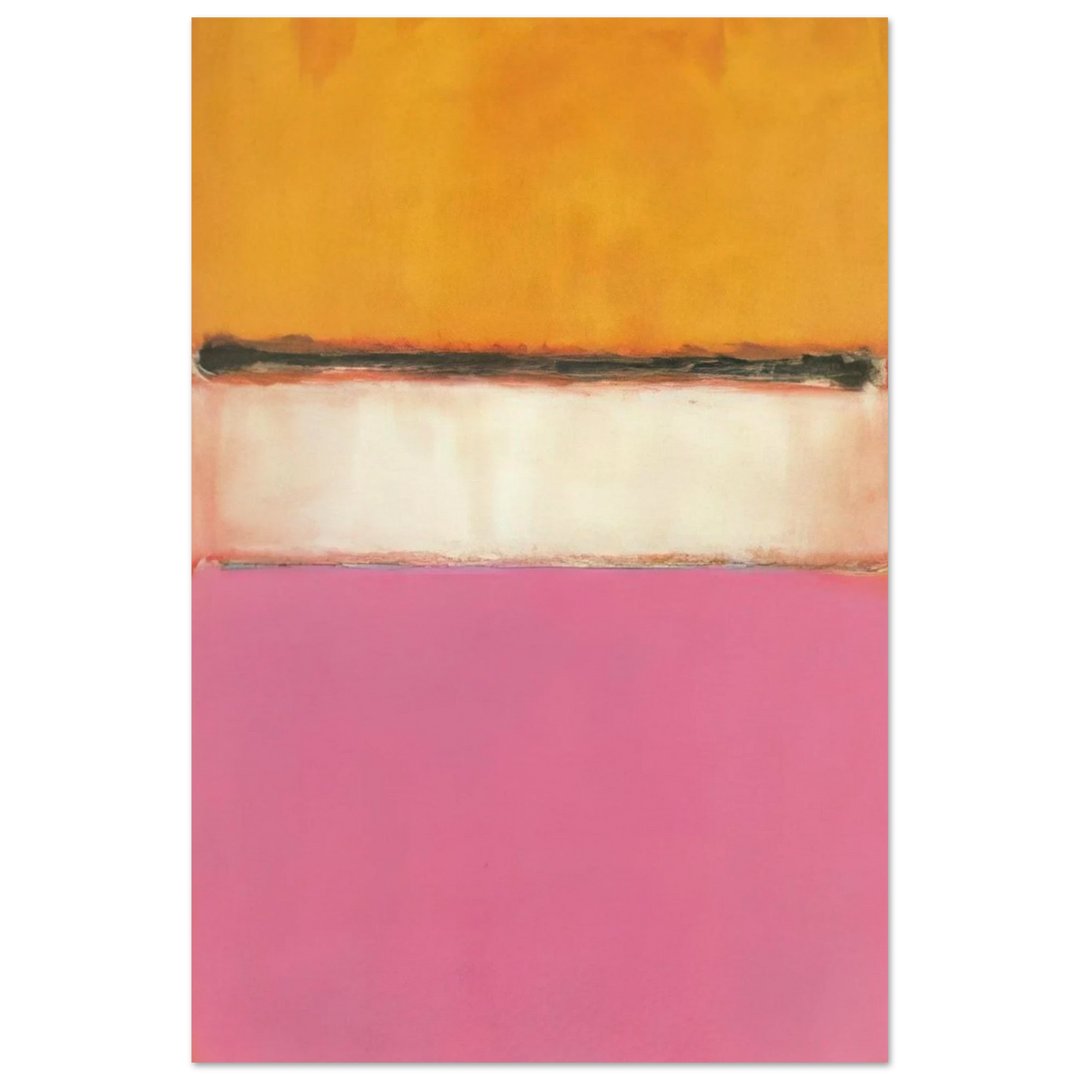 White Center Yellow, Pink and Lavender on Rose - 1950 Poster | Mark Rothko Poster | Rothko Prints