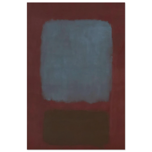 No. 37No. 19 Slate Blue and Brown on Plum - 1958 Poster | Mark Rothko Poster | Rothko Prints