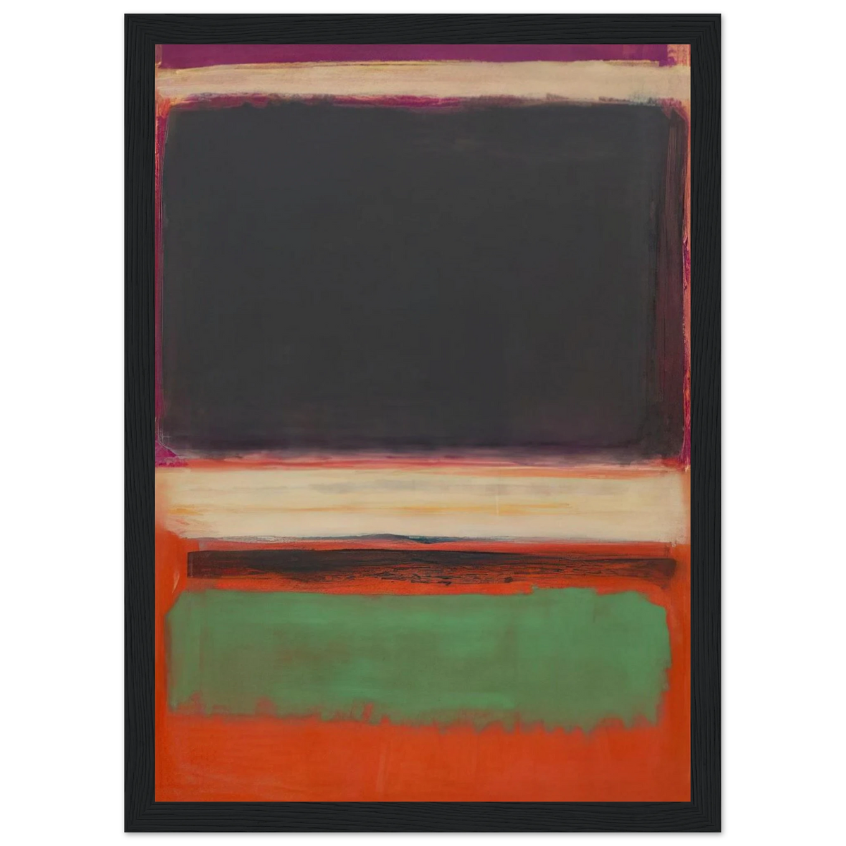 No.3No.13 Magenta, Black, Green on Orange - 1949 Framed Poster | Mark Rothko Framed Prints Wall Art | Rothko Prints