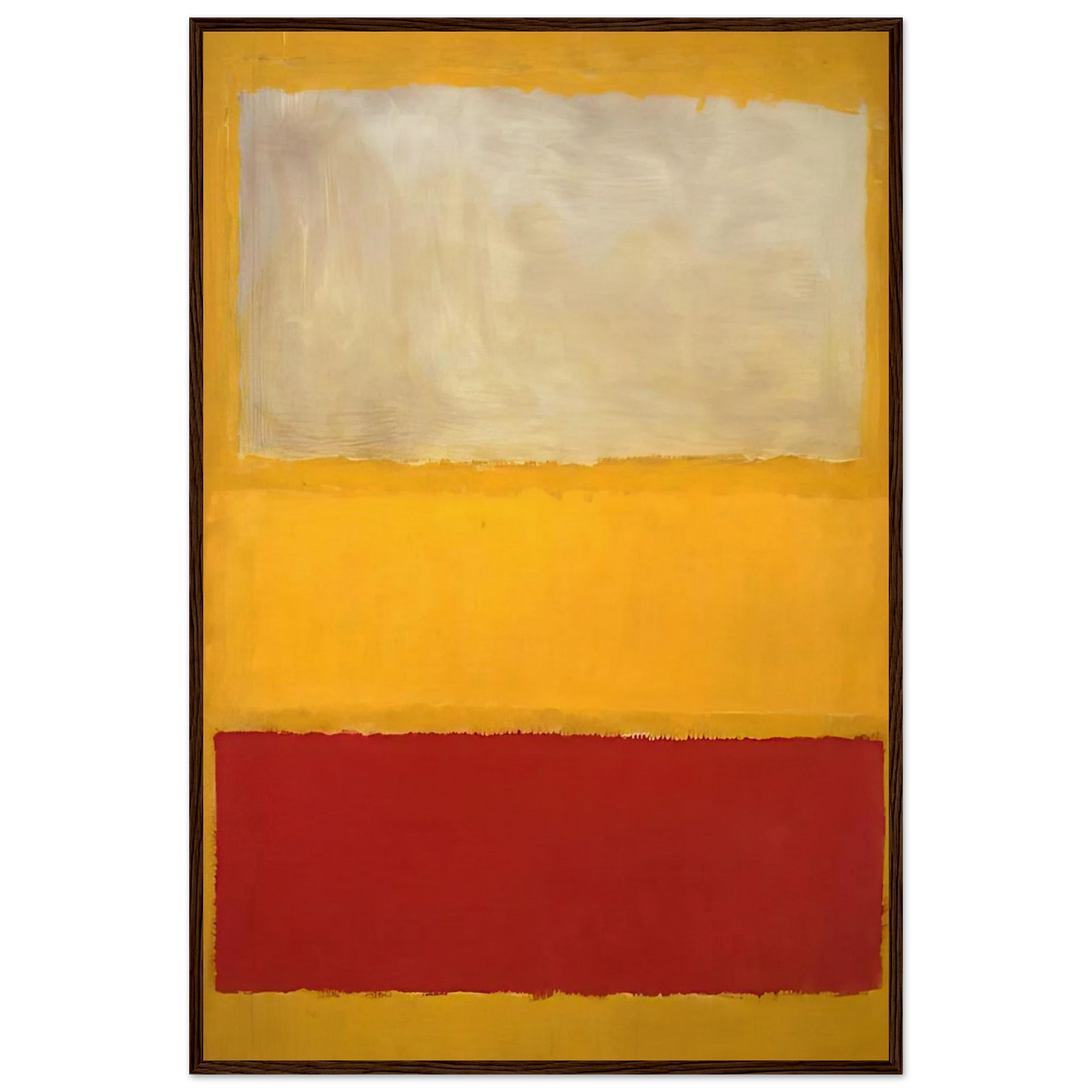 No. 13 White, Red on Yellow Framed Poster | Mark Rothko Framed Prints Wall Art | Rothko Prints