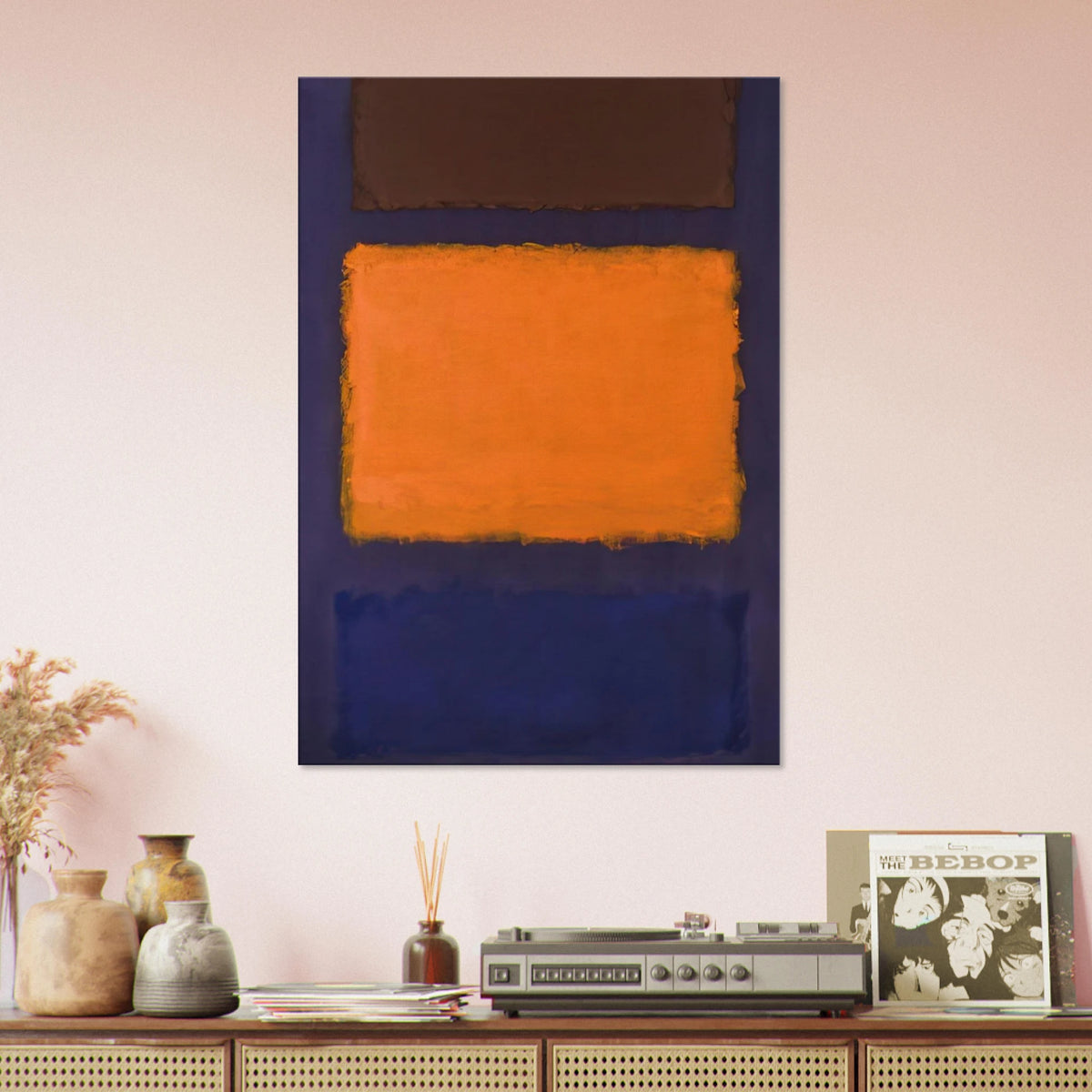 Brown, Orange, Blue on Maroon - c.1963  United States Canvas | Mark Rothko Canvas | Rothko Prints