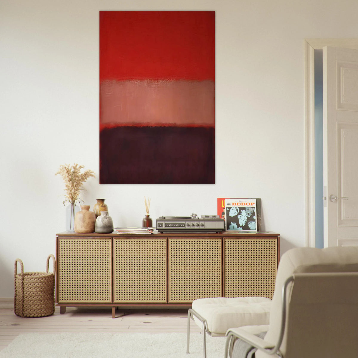 No. 46 Black, Ochre, Red Over Red - 1957 Poster | Mark Rothko Poster | Rothko Prints