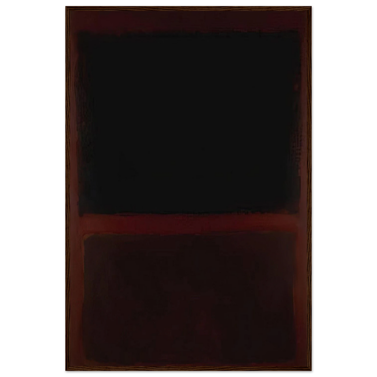 Black on Dark Sienna on Purple - 1960 Framed Poster | Mark Rothko Framed Prints Wall Art | Rothko Prints