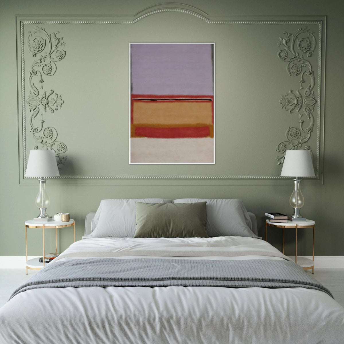 Orange over Violet - 1968 Framed Poster | Mark Rothko Framed Prints Wall Art | Rothko Prints