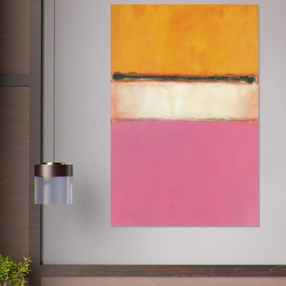 White Center Yellow, Pink and Lavender on Rose - 1950 Poster | Mark Rothko Poster | Rothko Prints