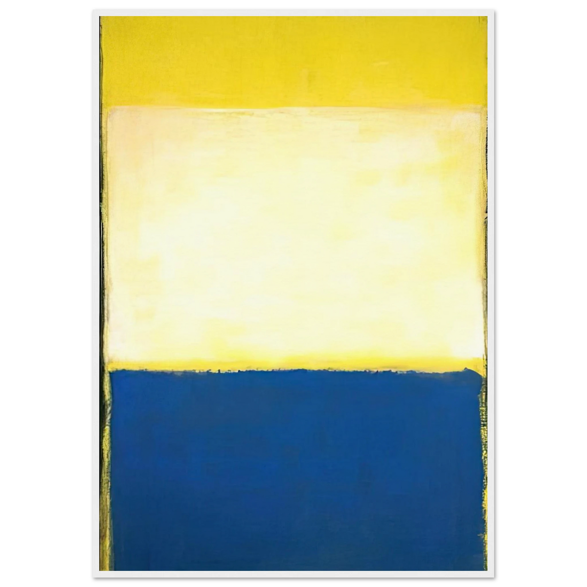 No. 6 Yellow, White, Blue Over Yellow on Gray - 1954 Framed Poster | Mark Rothko Framed Prints Wall Art | Rothko Prints