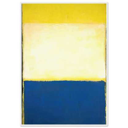No. 6 Yellow, White, Blue Over Yellow on Gray - 1954 Framed Poster | Mark Rothko Framed Prints Wall Art | Rothko Prints