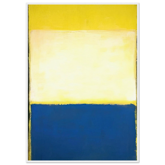 No. 6 Yellow, White, Blue Over Yellow on Gray - 1954 Framed Poster | Mark Rothko Framed Prints Wall Art | Rothko Prints