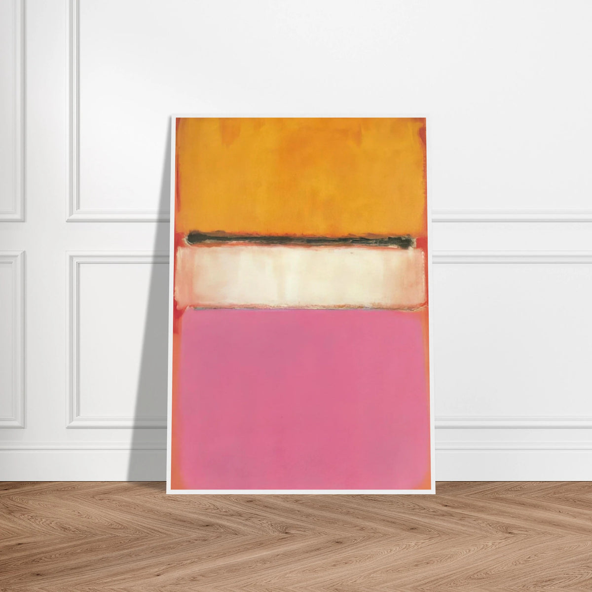White Center Yellow, Pink and Lavender on Rose - 1950 Framed Poster | Mark Rothko Framed Prints Wall Art | Rothko Prints