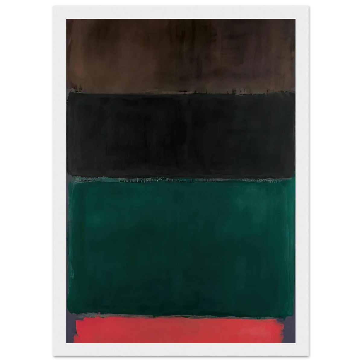 Untitled Red-Brown, Black, Green, Red - 1962 Framed Poster | Mark Rothko Framed Prints Wall Art | Rothko Prints