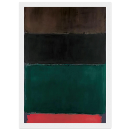 Untitled Red-Brown, Black, Green, Red - 1962 Framed Poster | Mark Rothko Framed Prints Wall Art | Rothko Prints